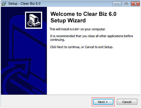 Clear Biz Setup Wizard