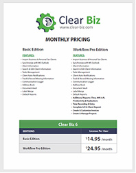 Clear Biz Pricing Picture