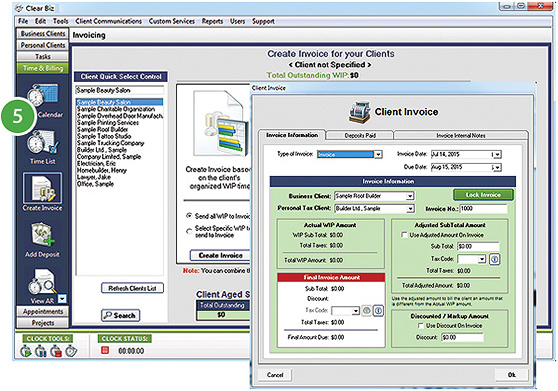 TIme & Billing Screenshot