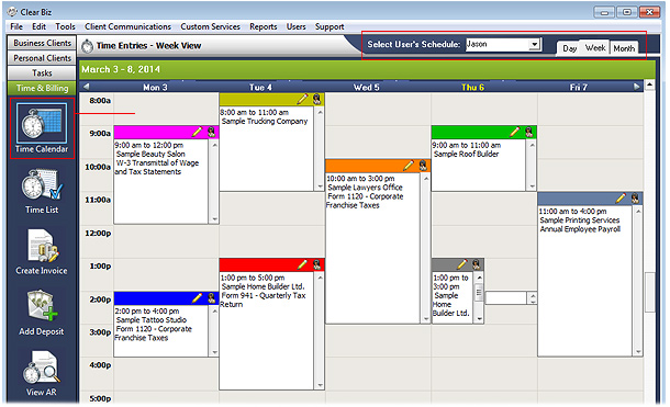 Time Calendar Screenshot