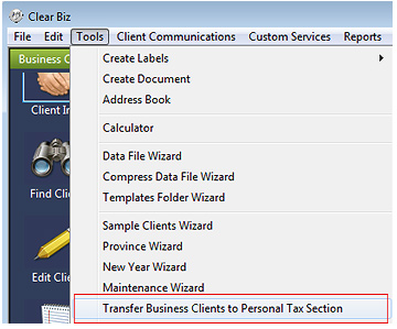 Copy Business Clients Screenshot (Step 1)